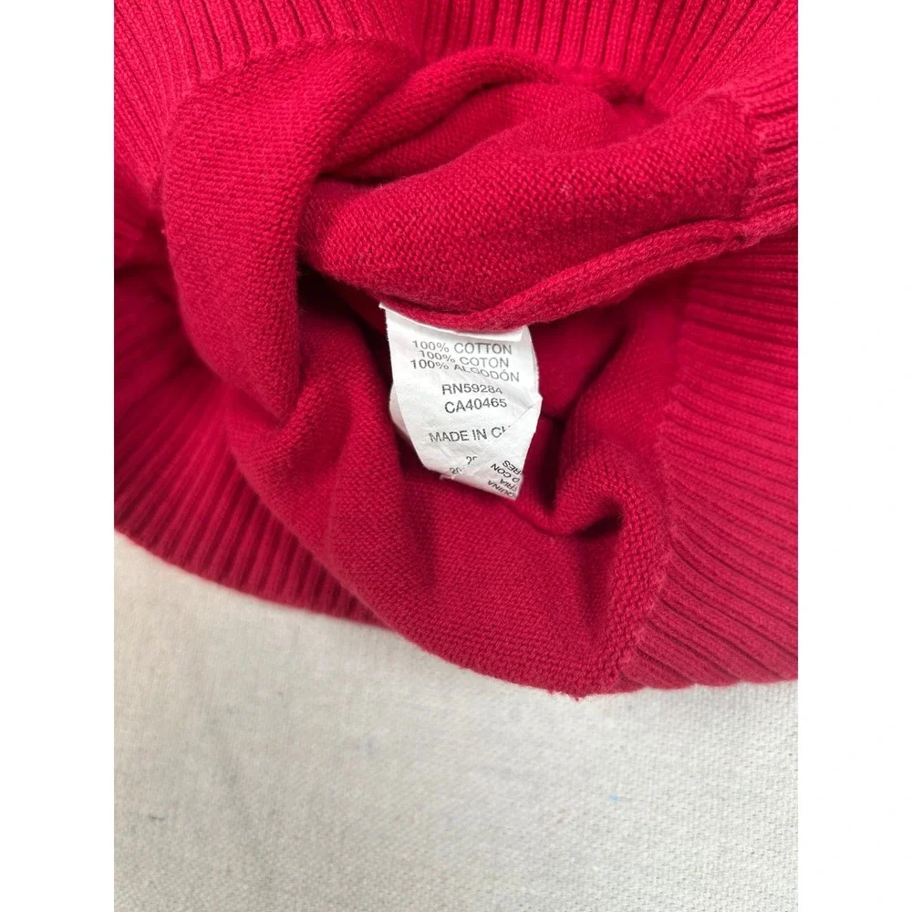 The Children's Place Boys Red V-Neck Knit Sweater 100% Cotton Size 4T